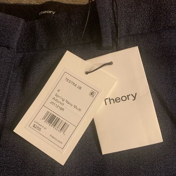 Theory Testra 2B Pants in Spring Navy Multi. - Picture 8 of 14